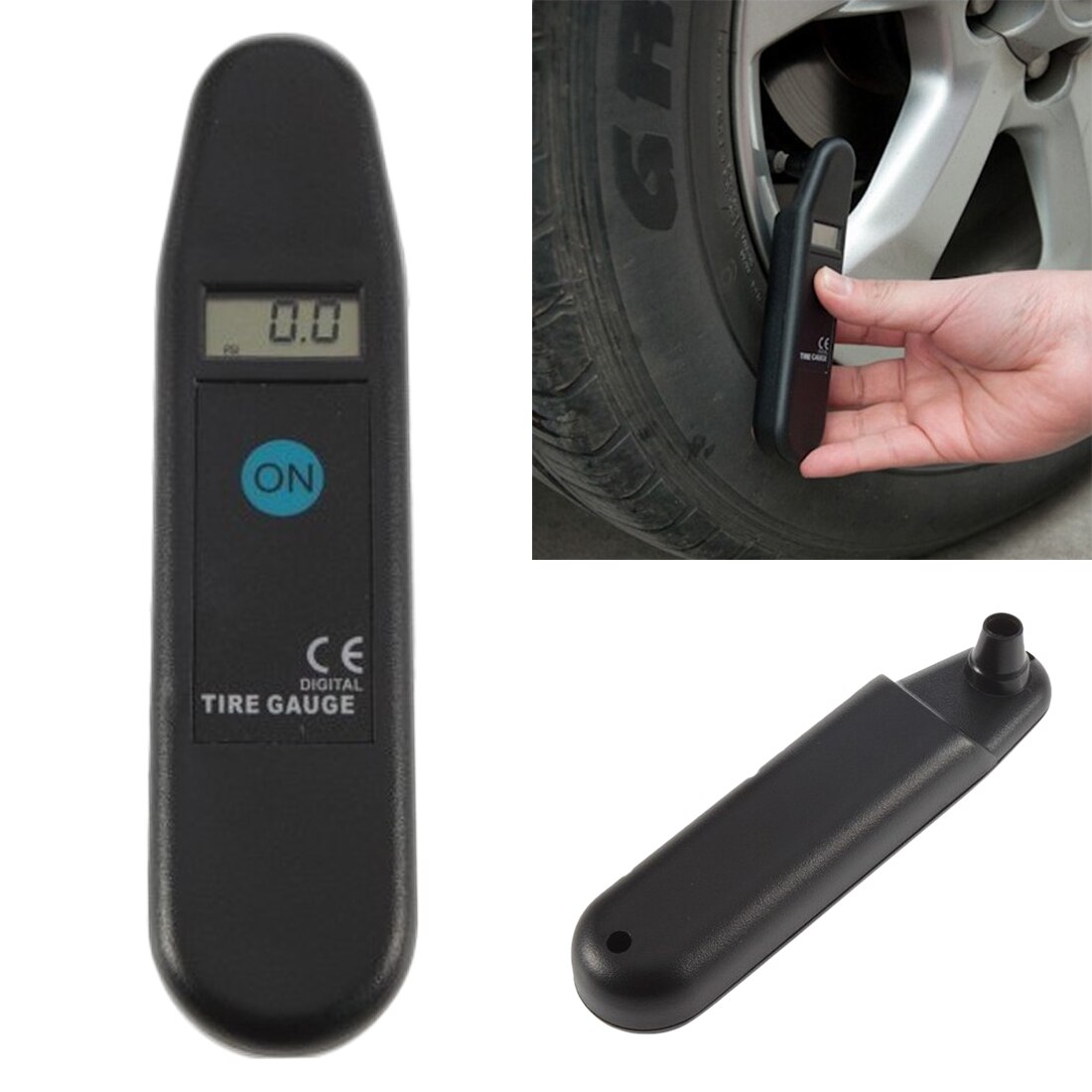 Portable Air Meter Gauge LCD Display Diagnostic Pneumatic Testing Tools Digital Auto Car Tire Motorcycle Tyre Pressure Tester