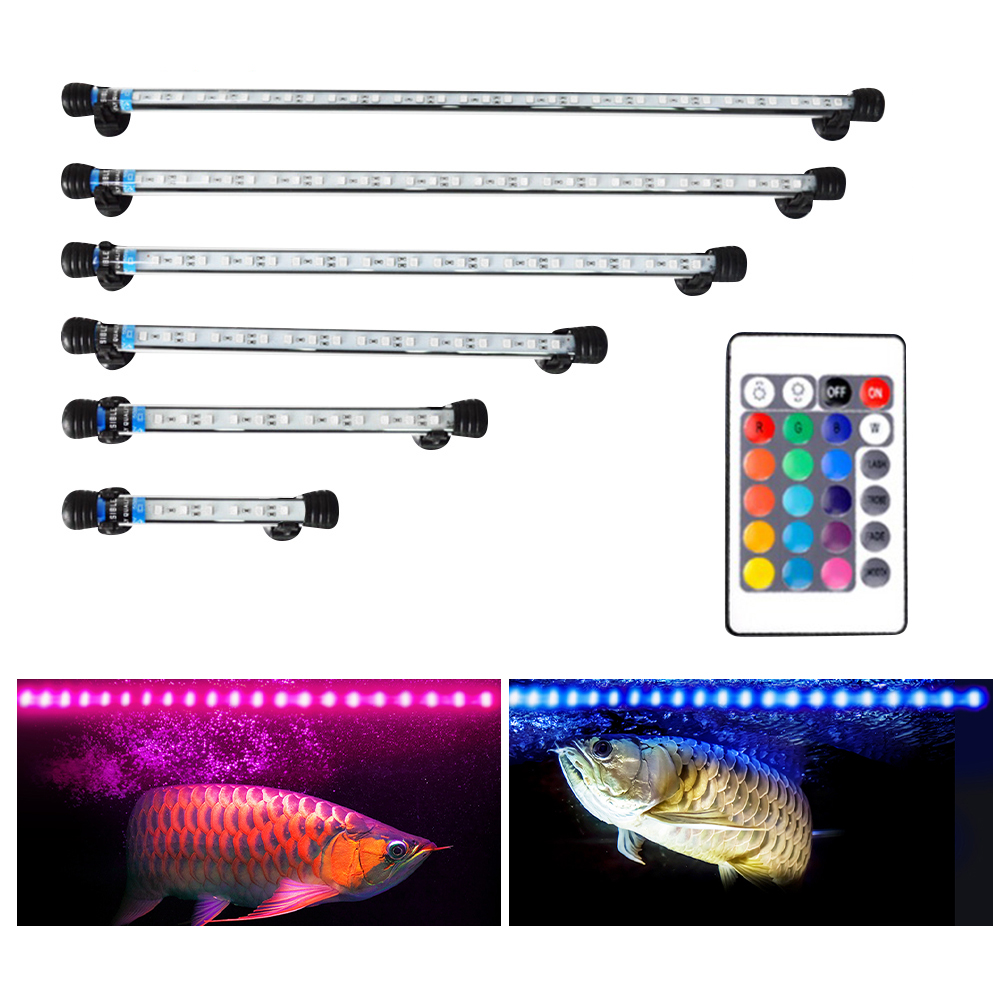 Aquaria Decor Verlichting Aquarium Licht RGB Remote Aquarium Licht Aquarium Waterdichte LED Light Bar Aquatic Lamp Dompelpomp
