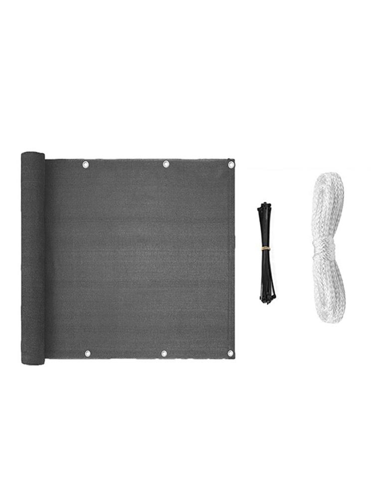 0.9x5M Balcony Garden Fence Cover Outdoor Awning Balcony Garden Fence Cover With Ties Wind Sunshade Net Swimming Pool