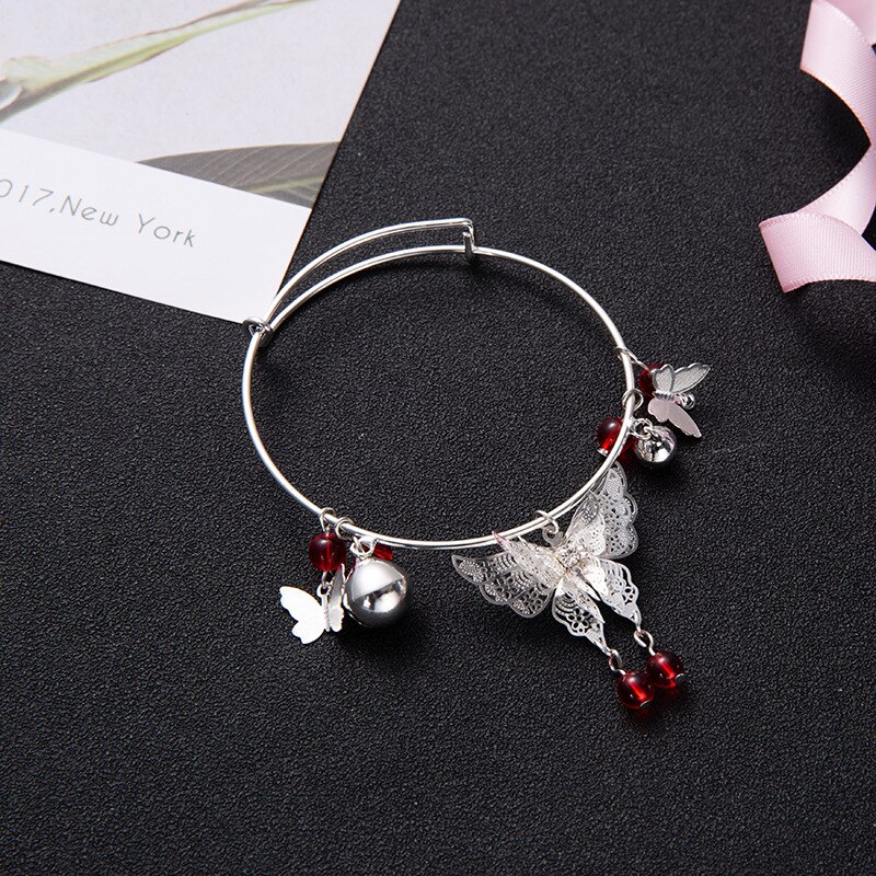 Bracelet Women Heaven Officials Blessing Bracelets Woman Tassel Bangles Ladies Butterfly Jewellery Couples Trendy Alloy Pulseras: 4