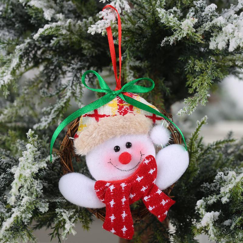 Vrolijk Kerst Ornamenten Kerst Cadeau Voor Jaar Kerstman Snowman Speelgoed Doll Hang Decoraties voor huis: 02