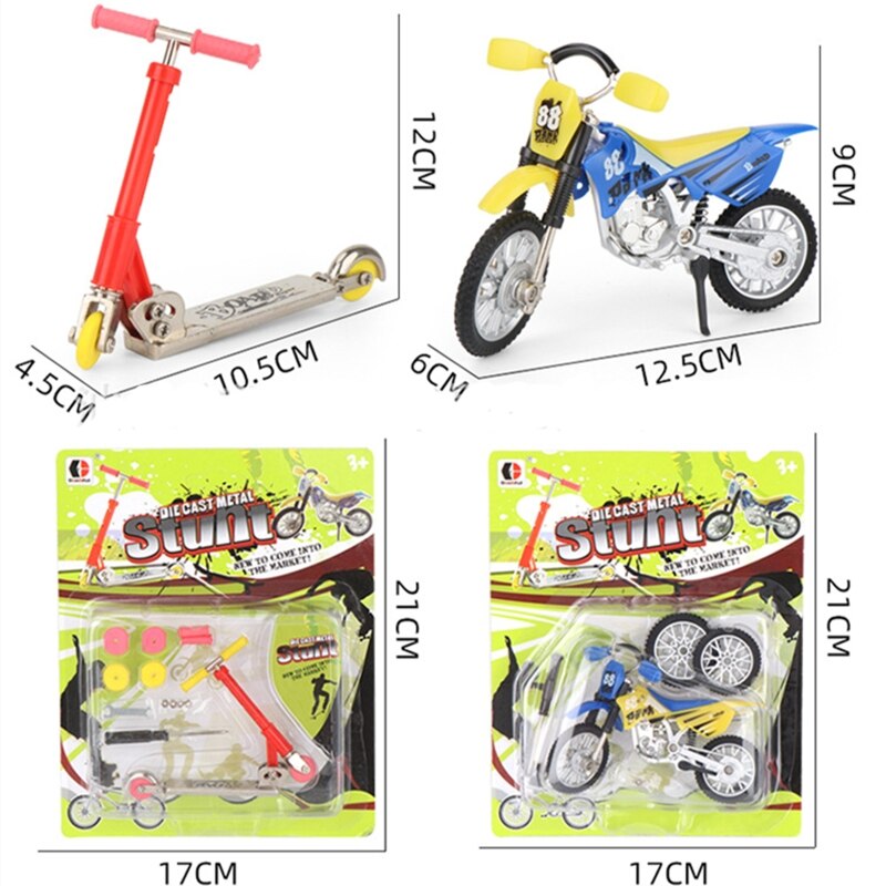 Mini moto de dedo de aleación de Metal, Scooter de dos ruedas, para niños U50F
