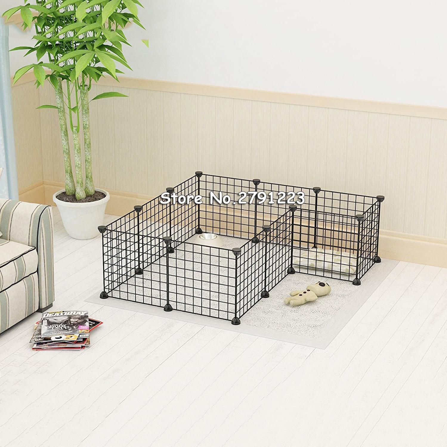 Sammenleggbar kjæledyr lekegrind jern gjerde valp kennel hus trening trening valp kattunge plass hunder forsyninger kaniner marsvin bur