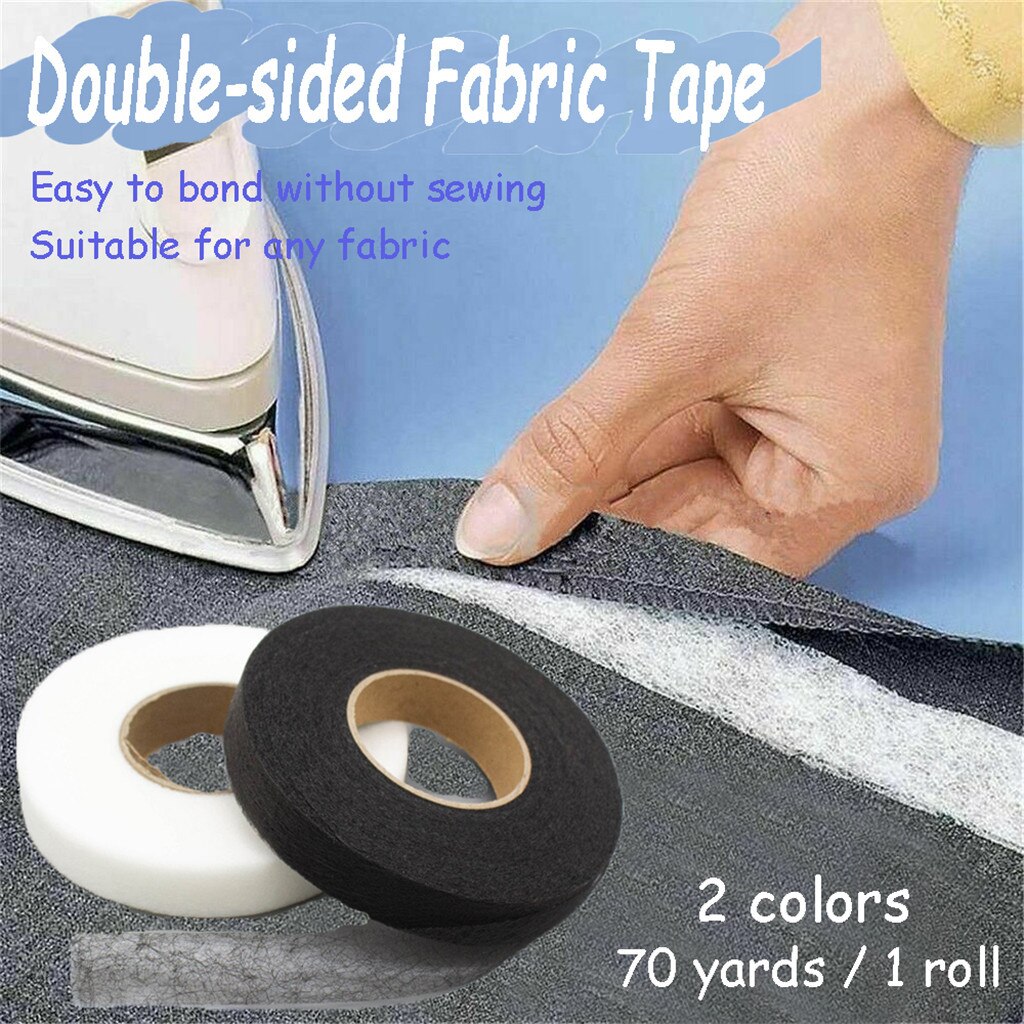 70 Yards/Roll Double Sided Sewing Tape Fabric Hemming DIY Tape Cloth Craft Non-woven Fabric Liner Tapes Sewing Accessory @D22