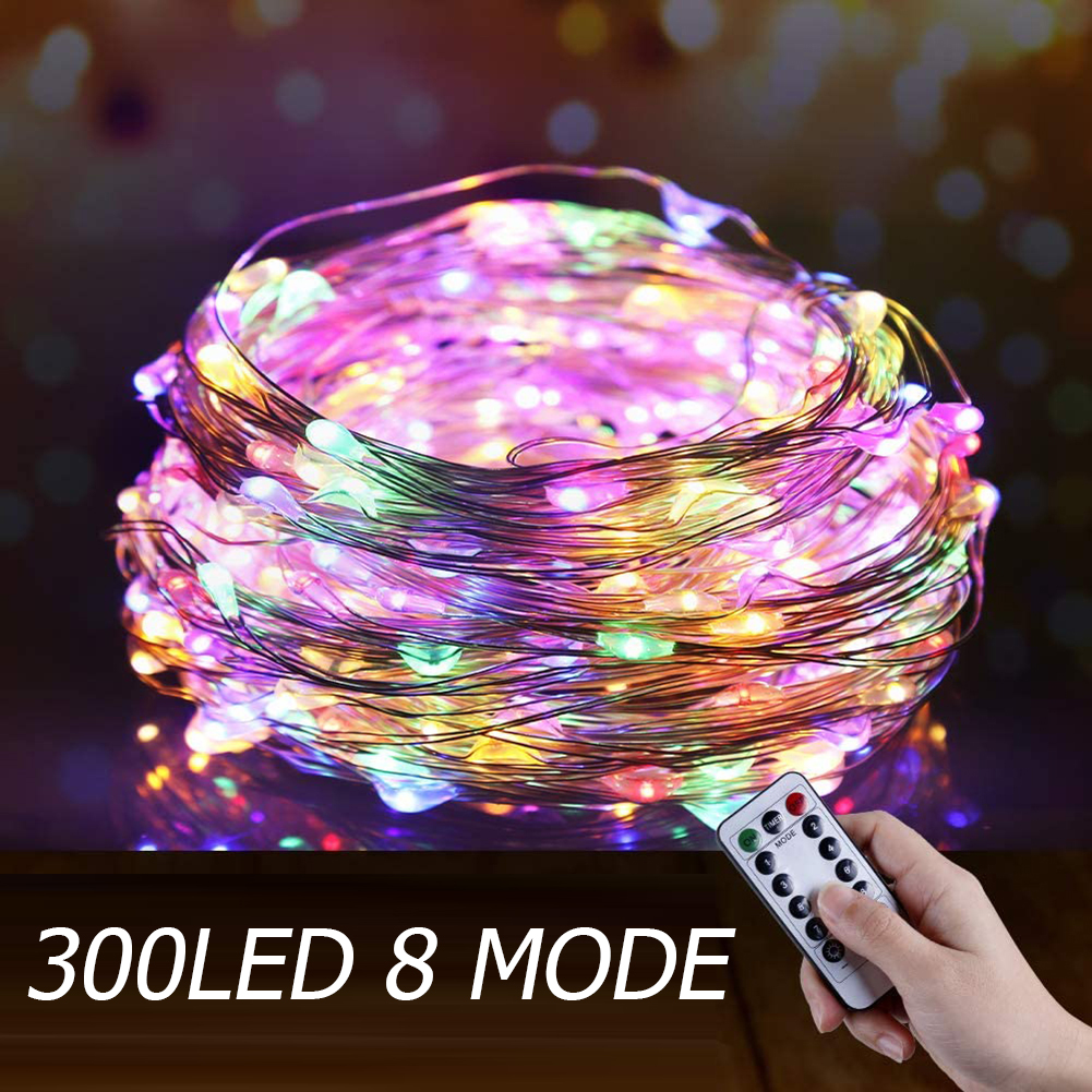 3M 300LED Christmas Fairy String Lights Remote Control USB Year Garland Curtain Lamp Xmas Decoration for Home Bedroom Window