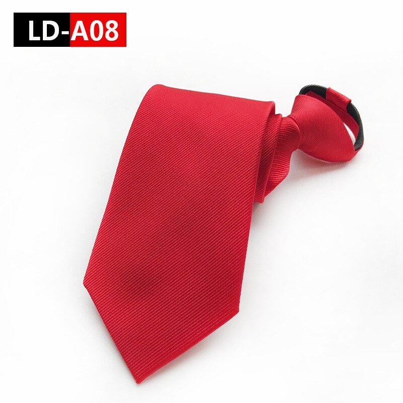 Original Convenient Fast Zip Tie Men's Simple Business 8 Cm Wedding Groom Lazy Easy To Pull Decorative Tie: LD-A08
