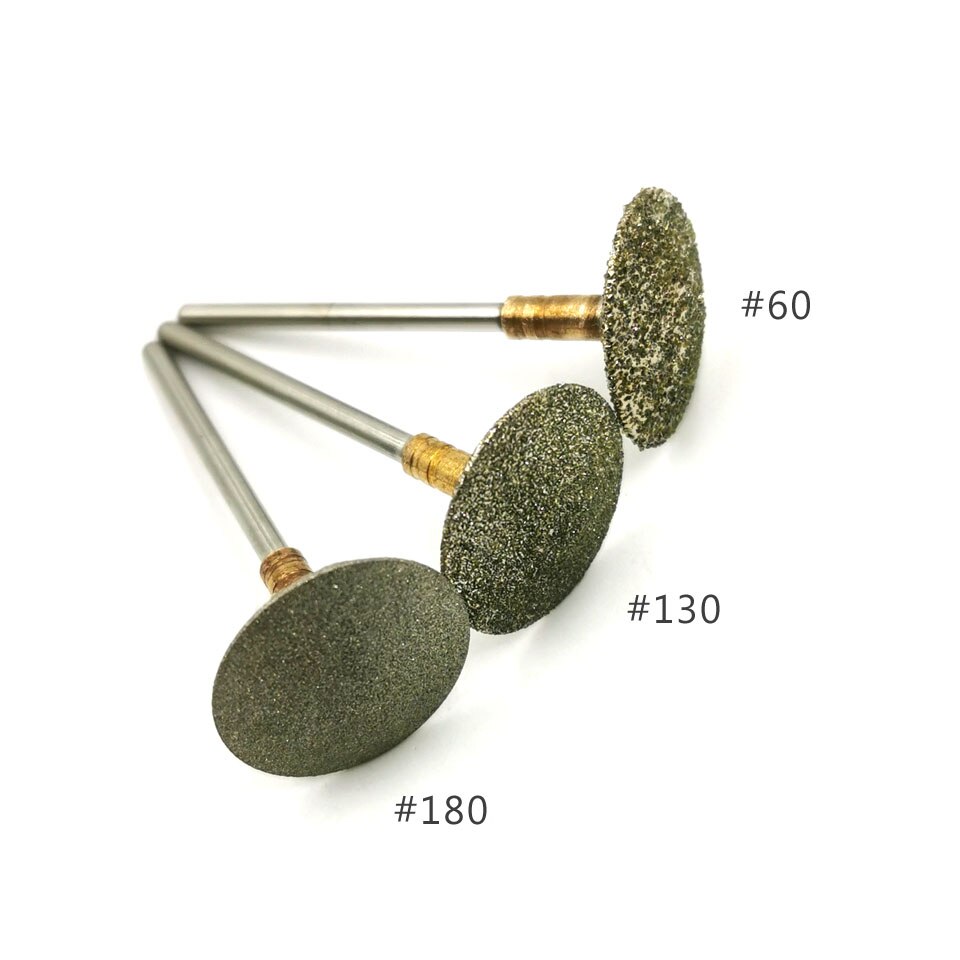 HYTOOS-brocas de diamante para manicura y pedicura, accesorios para taladro de uñas, disco de lijado de Metal de 3/32"