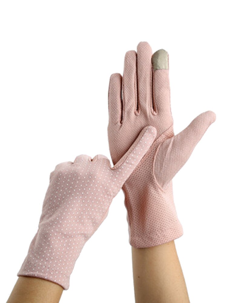 Sommer damen radfahren sonnenschutz nicht-Unterhose spitze dünne handschuhe baumwolle touchscreen handschuhe