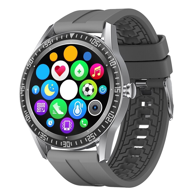 LYKRY Smartwatch - 1.28" Round Screen, Bluetooth Calls, IP67 Waterproof Fitness Tracker: Gray