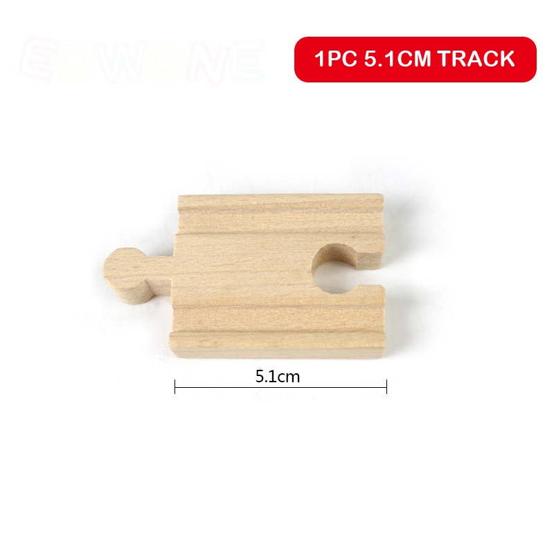 Wooden Train Track Accessories Beech Wood Train Railway Parts Straight Curve Tracks Fit Thomas Biro Train Toys for Kids