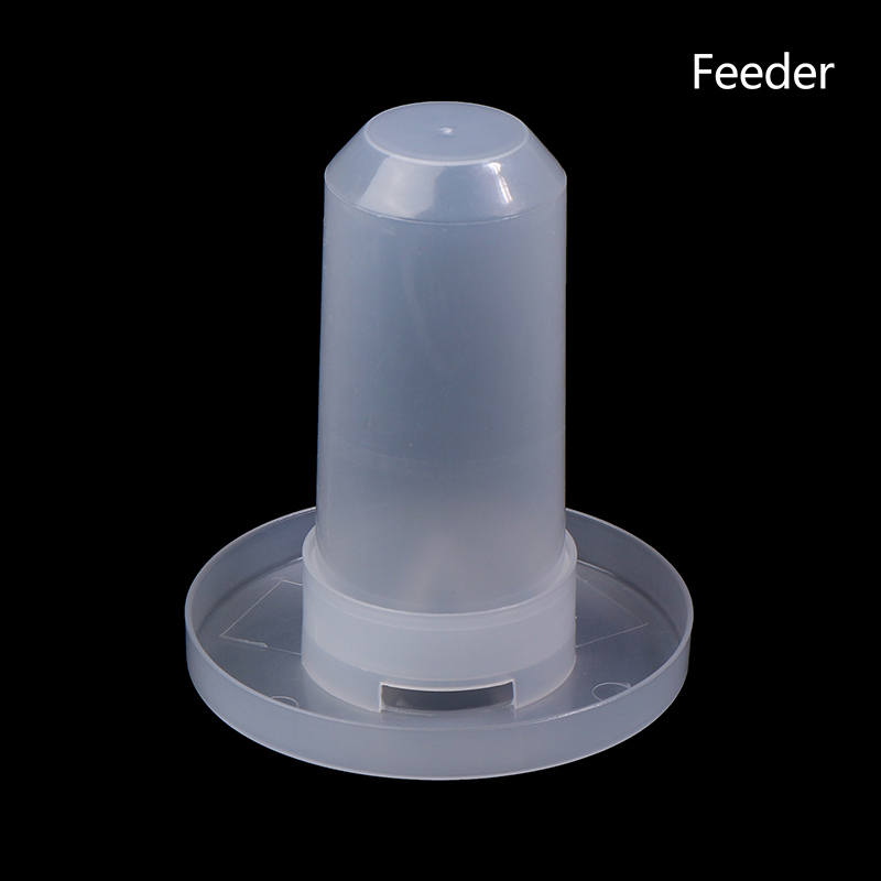 1 stk. fortykket foderautomat og drikkevandsautomat til fjerkræ, automatisk kyllingefugle, kyllingevandingsspand, beholder til fodring: Rød