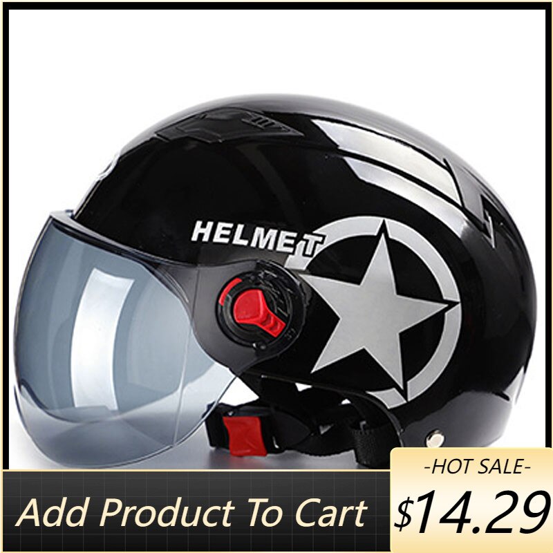 anti-uv sikkerhets motorsykkel hjelm scooter sykkel åpent ansikt halv baseball lokk hard hatt motocross hjelm flere farger beskytte
