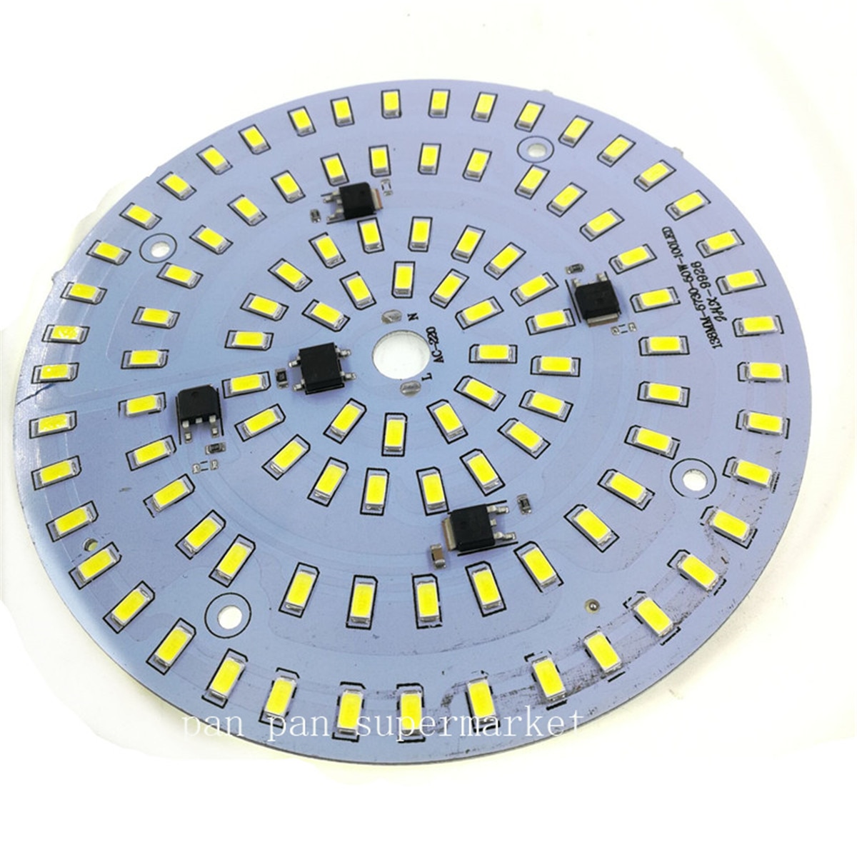 Led-lichtpaneel 50w 100 leds 138mm witte 220v hoogspanningsaandrijving gratis lichtpaneel 5730 chiplichtbron