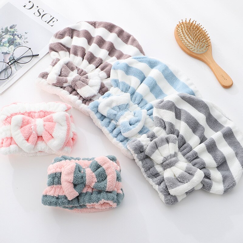 Waterabsorberende en drogende muts voor droog haar voor vrouwen, snel drogend haar, handdoek voor lang haar, verdikte shampoo, badmuts met tulband