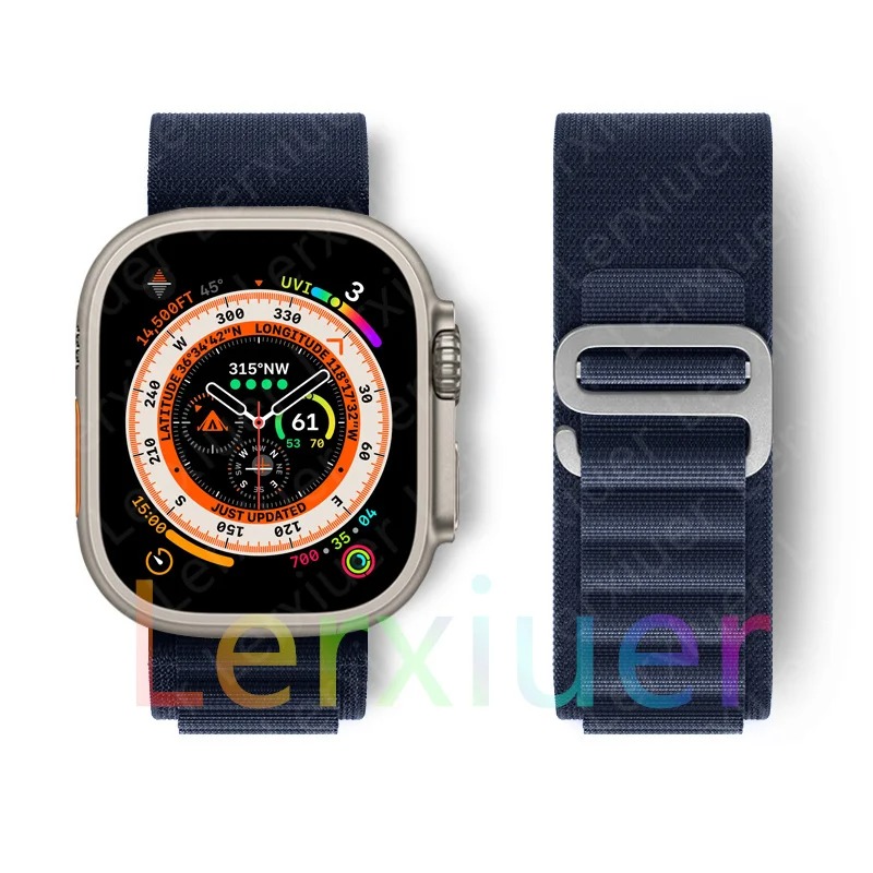 Bracelet de montre pour apple montre Ultra 2 bande 49mm 45mm 44mm 40mm 41mm 38 bracelet alpin Nylon série iwatch 6 7 8 9 se 44mm