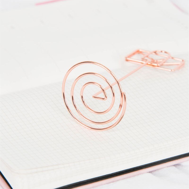 Clips con forma de dibujos animados para mensaje, Bloc de notas de hoja de tortuga, flamenco, carpeta de marcos de foto metálicos, soporte de tarjeta de escritorio para negocios en casa