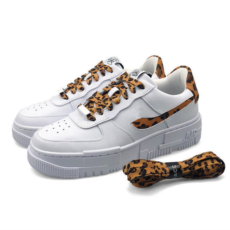 Individual Classic Animal Pattern Shoelaces Women Men Zebra Leopard Pattern High-top Canvas Sneakers Shoelaces: Leopard / 160cm