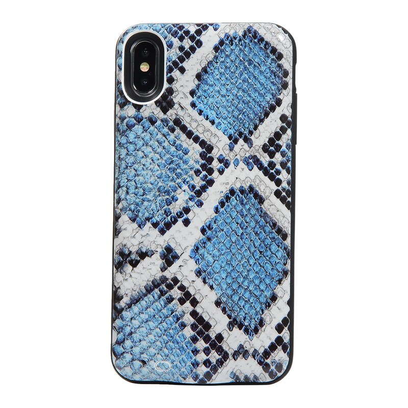 Slim Smart Battery Case for iPhone XR X XS 11 Pro Max 6 6 S 7 8 Plus SE Charging Power Bank snake skin fish scales pattern