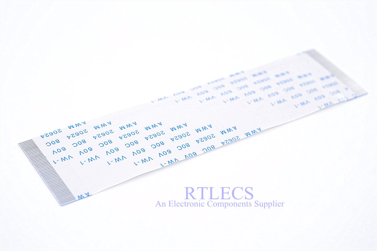 2 Stuks Ffc Fpc Lint Flexibele Platte Kabel Toonhoogte 0.5 Mm 200 Mm Zelfde Contact Side 4 6 8 10 12 16 20 30 40 50 60 68 80 Pin Draad