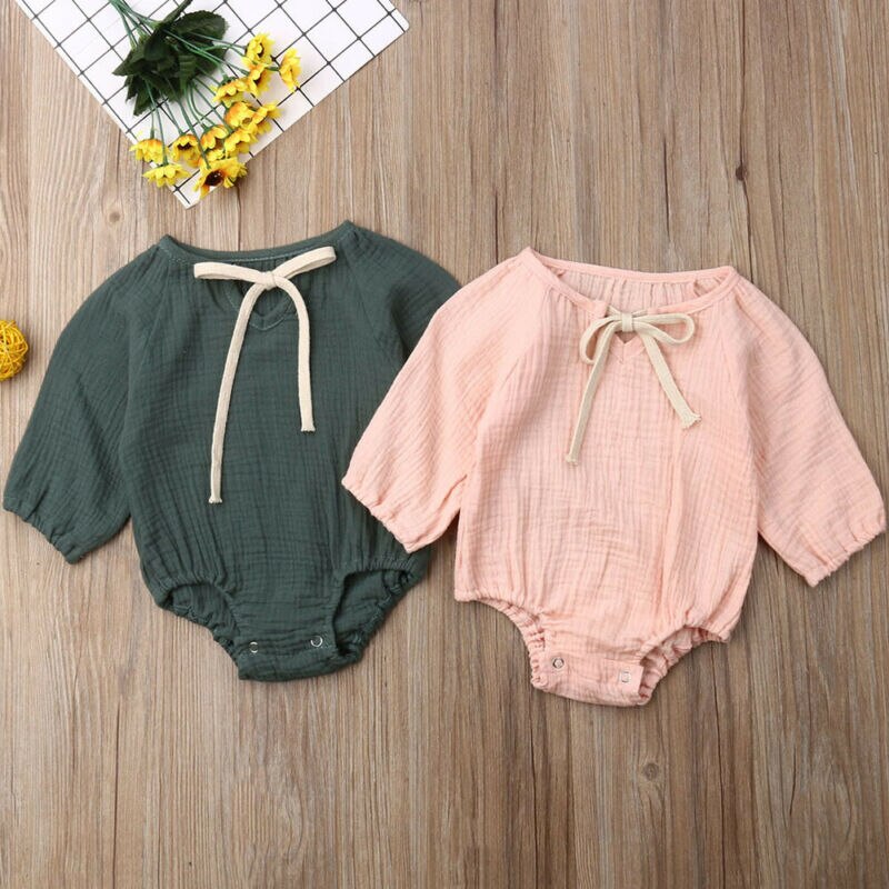 PUDCOCO – vêtements pour -né fille et garçon, barboteuse à manches longues, combinaison de soutien-gorge,