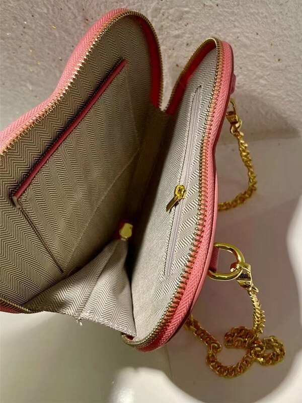 (Voorverkoop) 2022 Liefde Zak Keten Een Schouder Crossbody Perzik Hart Zak: Pink