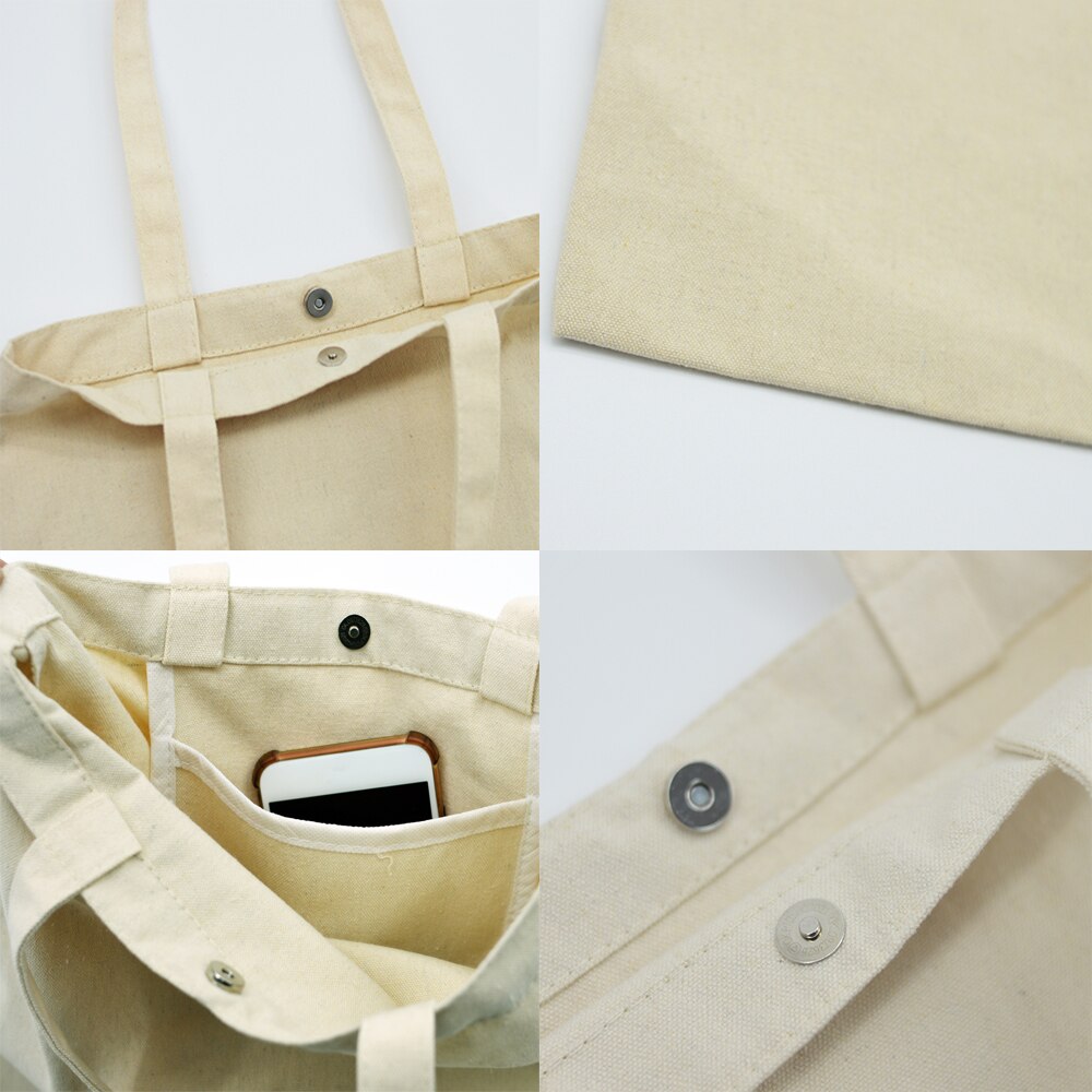 Rainbow Cotton Canvas Bag Women&#39;s Casual Shoulder Bags Lady Handbag Reusable Large Capacity Tote Bags Student Book Bag