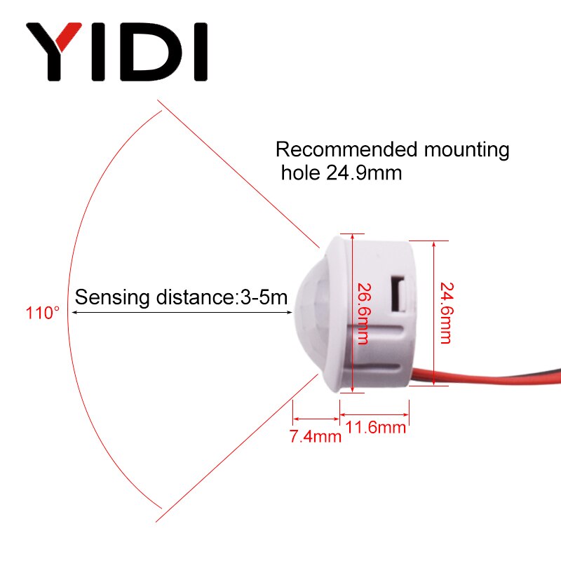 Pir Infrarood Motion Automatische Sensor Detector Smart Ir Licht Schakelaar 12V 24V 110V 220V Menselijk Lichaam inductie Indoor Outdoor Lamp