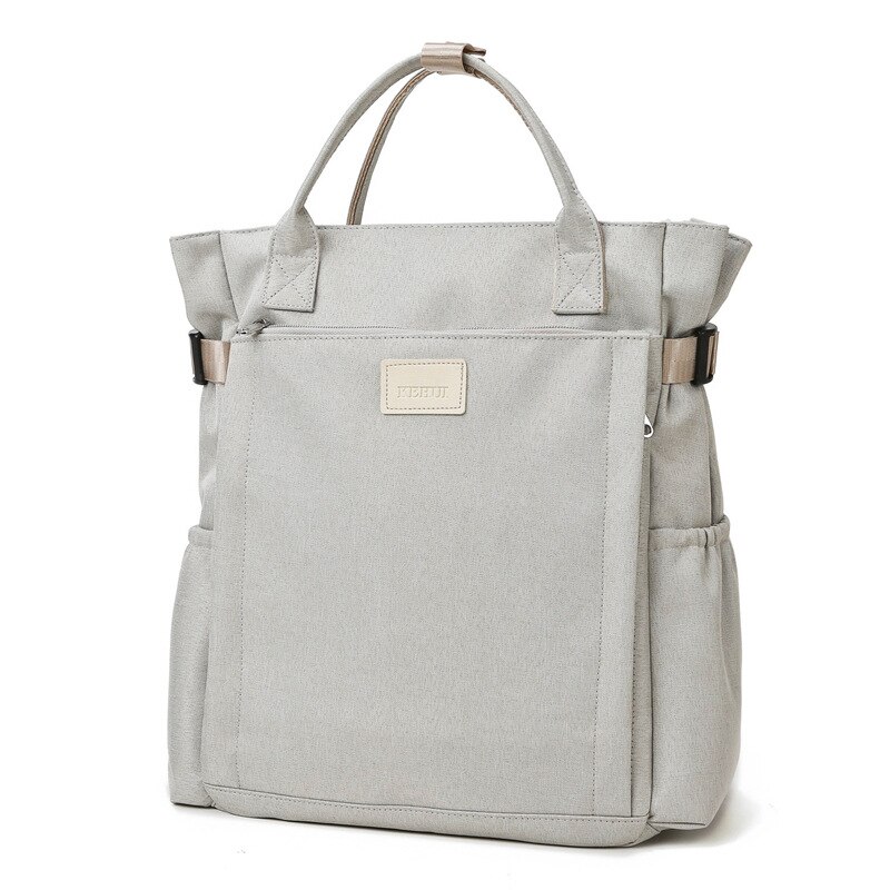 Saco de fraldas massa bolsa para fora cor sólida mãe saco moda expectante mochila multifuncional múmia sacos: Gray