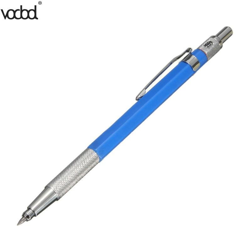 Metal Automatic Mechanical Pencils 2.0mm 2B Lead Holder Drafting Drawing Pen Pencil Set with 12 Pieces Leads Writing Stationery