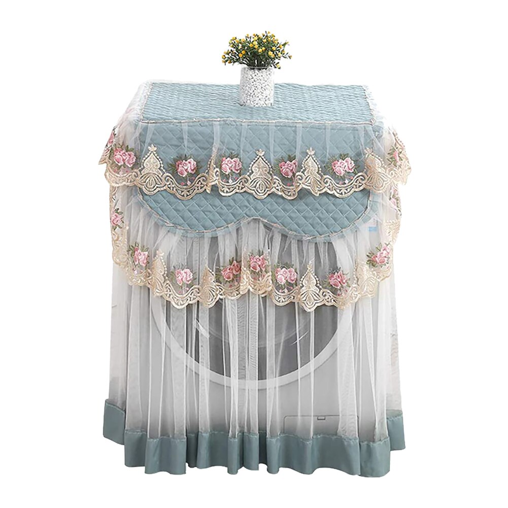 Washing machine cover fully automatic drum washing machine cover fabric lace yarn edge style: Default Title