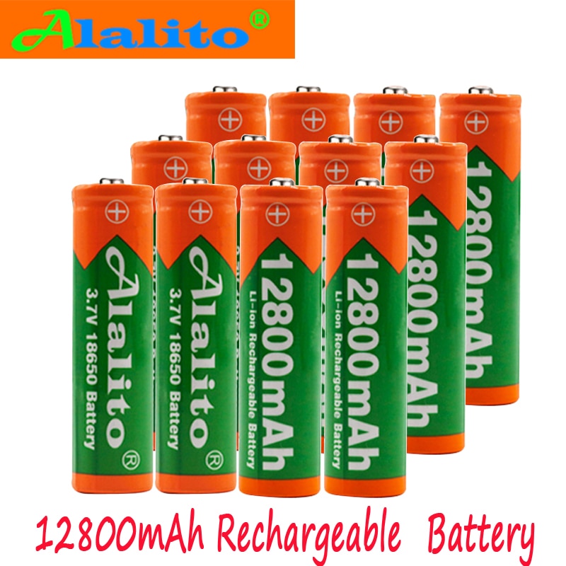 Originele 3.7V 18650 Batterij 12800mah lithium batteria oplaadbare lithium batterij voor zaklamp Fakkel AccumulatorCell