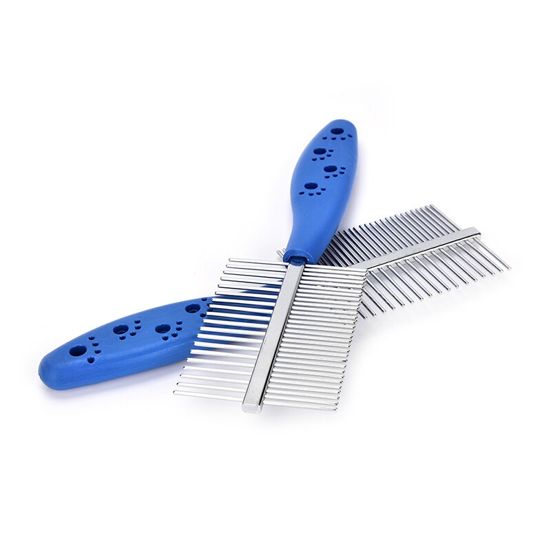 Detangling Pet Comb With Two Densities Stainless Steel Teeth For Removing Matted Fur Knots Tangles DIY Dog Cat Grooming Tool: Default Title
