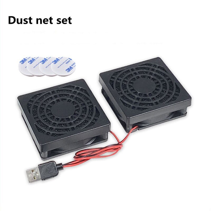 Double ventilateur de refroidissement ultra silencieux, 5V, prise usb, volume d'air élevé, adapté au radiateur de routeur sans fil RT-AC68U AC86U EX6200