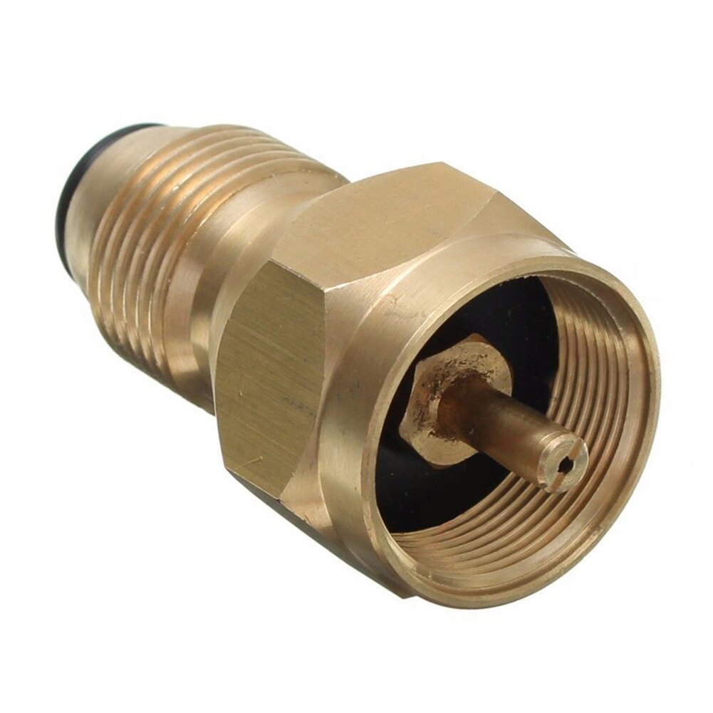 Outdoor Propane Refill Brass Adapter LP Gas 1 Lb Cylinder Tank Coupler Connector Chic