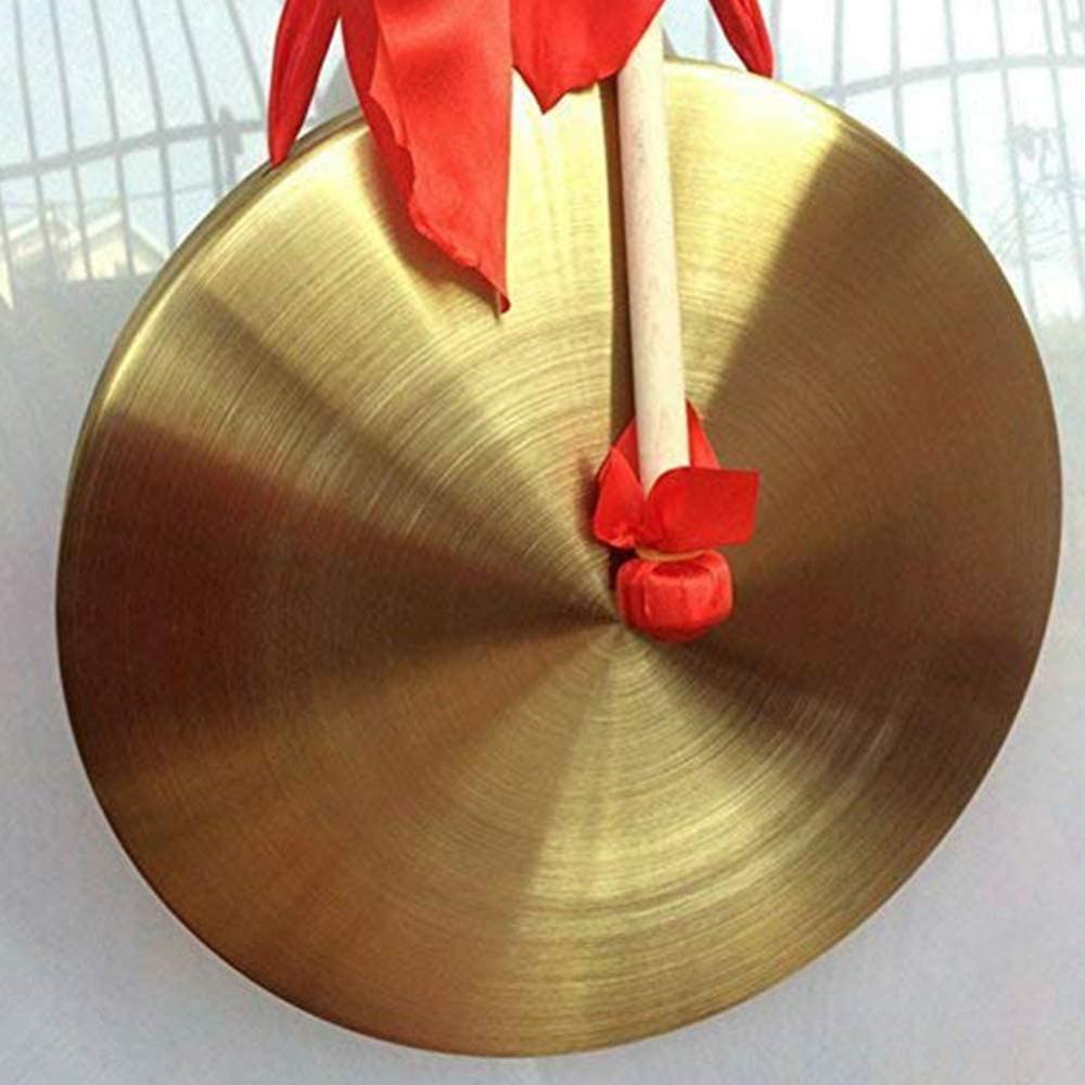 Diameter 15/22/32 cm Chinese Copper Gong Hand Gong Opera Percussion Instruments with wooden Beater