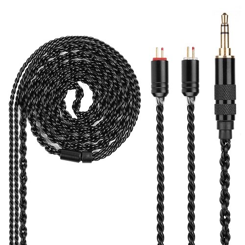 Yinyoo 4 Core Silver-Plated Headphone Cable - MMCX/2pin for QT5 Zs10 Pro Zsn Pro Zsx Blon BL-03: 3.5pin