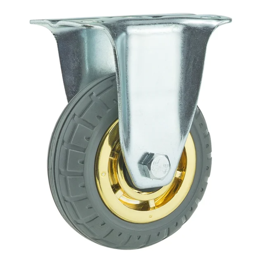 Noiseless Furniture Caster Heavy Loads Transporter Swivel Caster With Brake Rubber Roller Wheel Tire Trolley Chair Mover: 3 inch / Silver