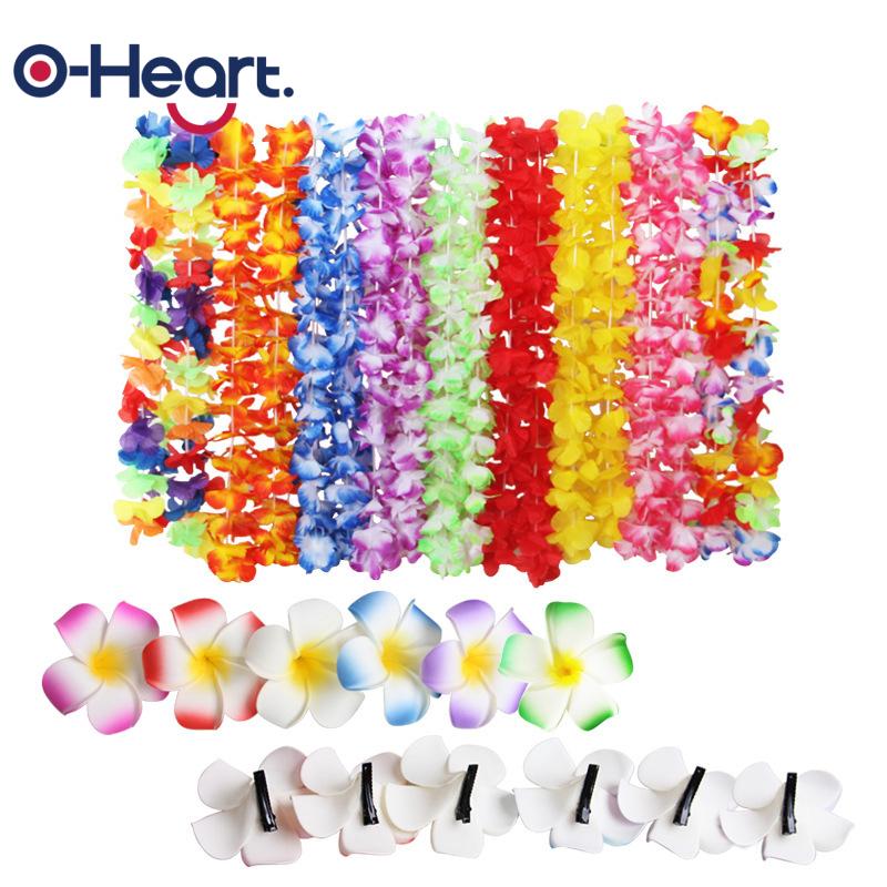 Ghirlanda hawaiana Collana Artificiale Ghirlanda di Fiori della Gomma Piuma di Plumeria Hawaii Fiori Leis Rifornimenti Del Partito di nozze Spiaggia Divertimento corona