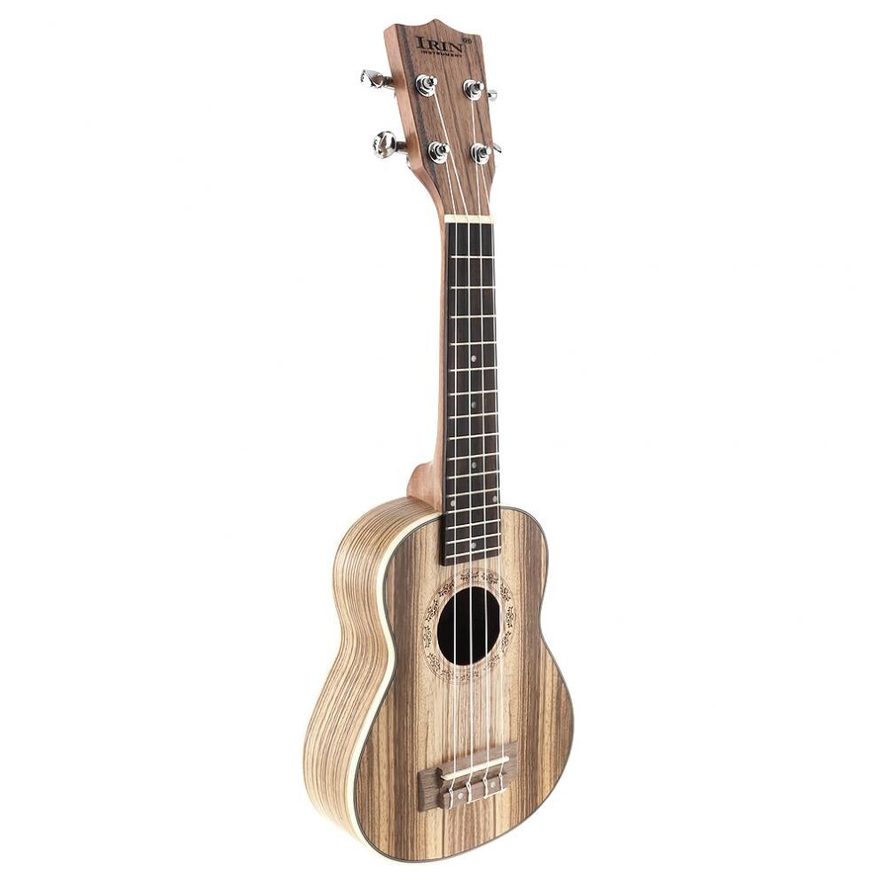 21 Inch Sopraan Ukulele Zebra Hout 15 Fret Vier Snaren Gitaar Ukelele Muzikale Snaarinstrument