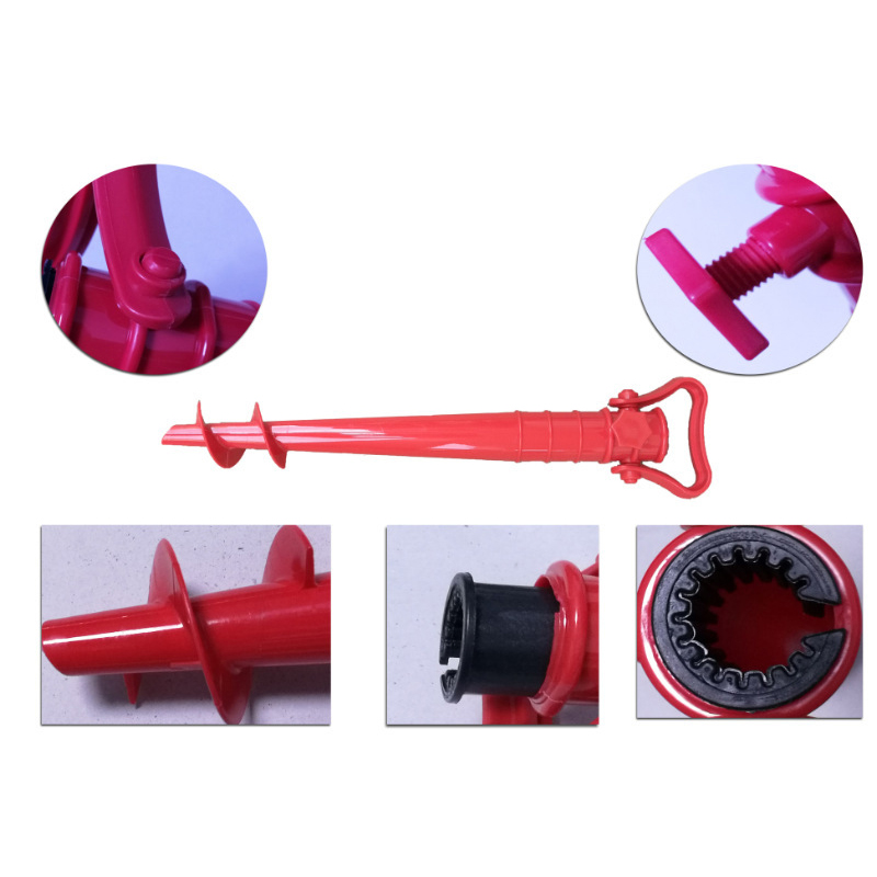1PC Sonne Sonnenschirm Stehen Spitze Angelrute Terrasse Sonnenschirm Boden Anker Regen Getriebe Spikes Kunststoff Schnecke Halfter
