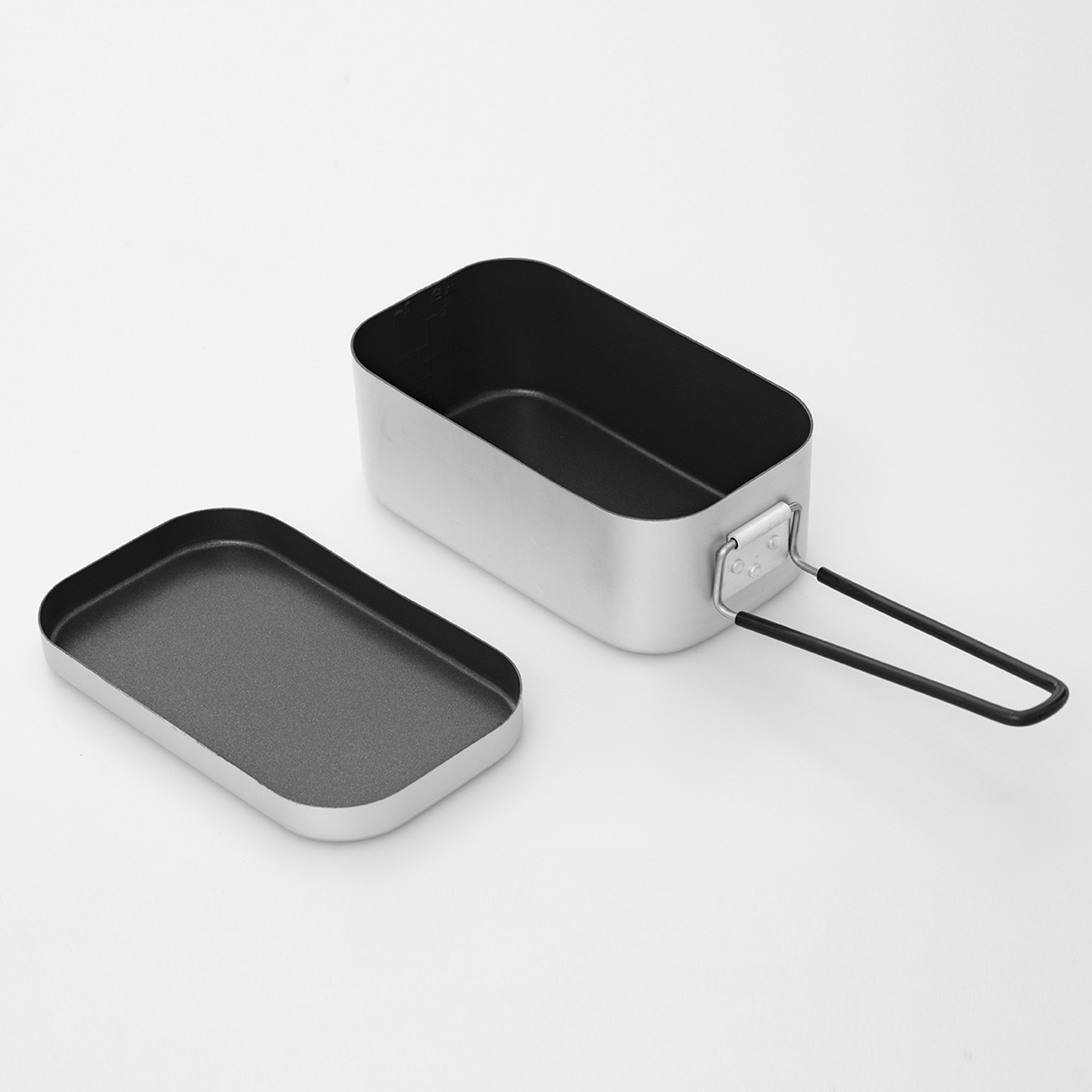 800ml Nonstick Aluminum Tin Box Lunch Box Food Storage Container w/ Handle for Camping Hiking Picnic Home camp cooking supplies