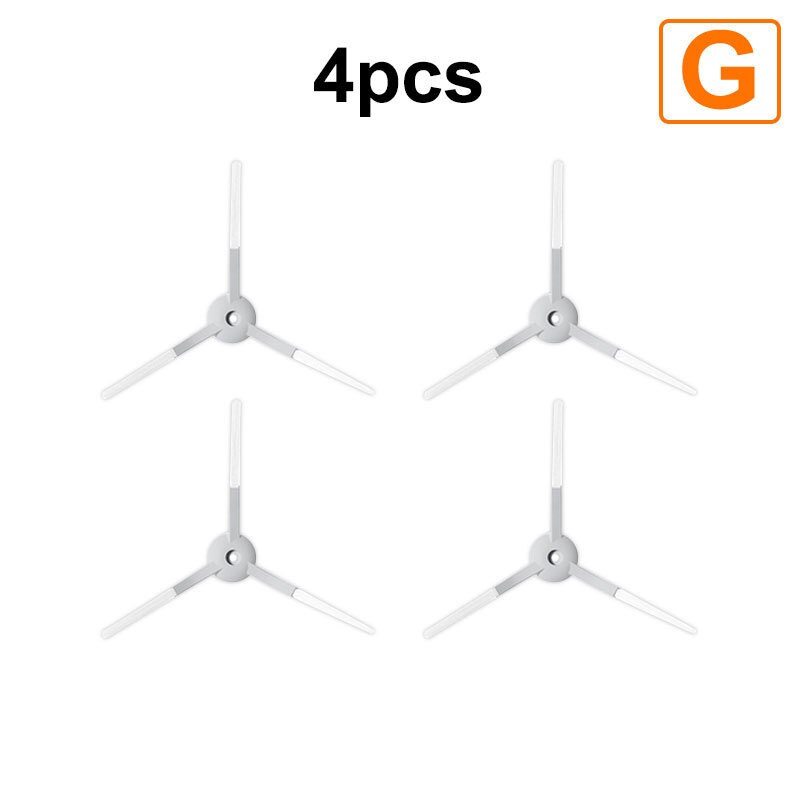 Xiaomi-Robot aspirador G1 MJSTG1 Mi, aspiradora con filtro HEPA esencial, cepillo lateral, cepillo principal, mopa, paños, limpiador, accesorios para electrodomésticos: 4 Side Brushes