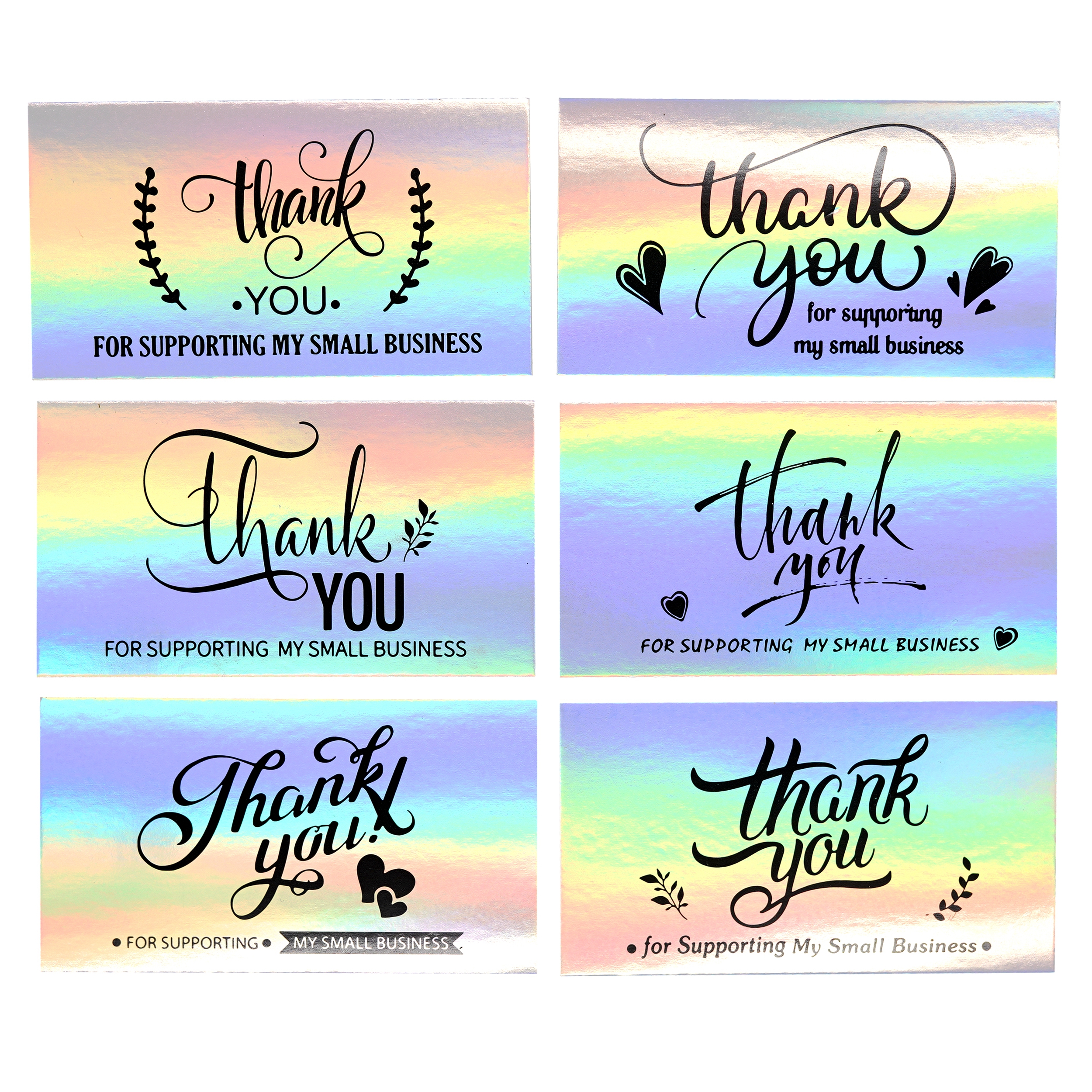 50pcs Thank You for Your Order Business Cards , Shopping Purchase Thanks Greeting Cards Appreciation Card for Small Business
