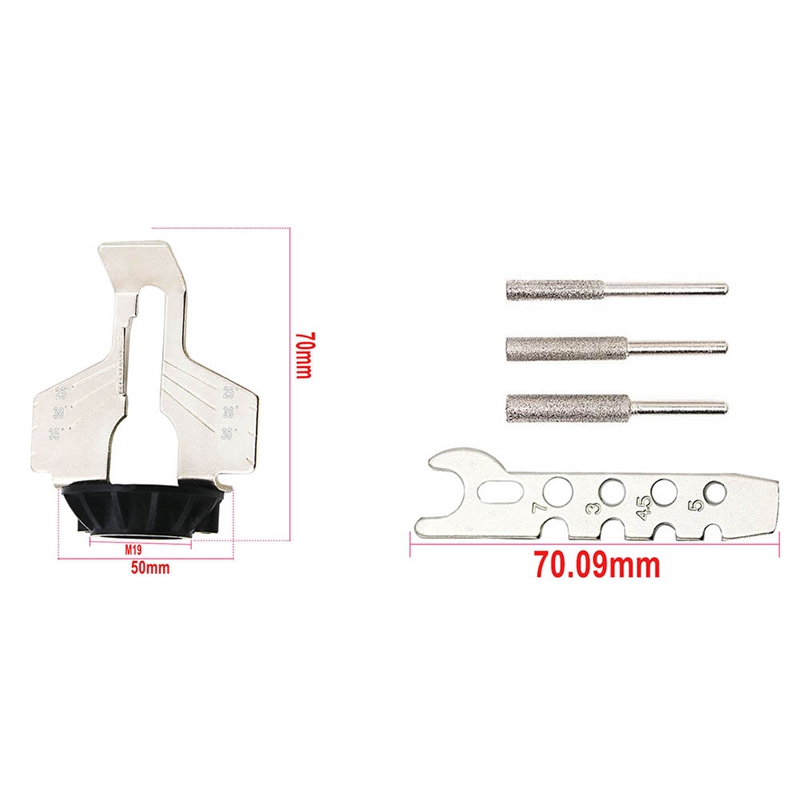 Afilador de sierra de trabajo, herramienta de molienda de diente de sierra para taladro, accesorio de afilado, accesorios de cadena de molienda eléctrica de