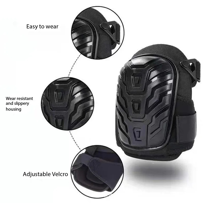 2PCS Knee Pads for Work Heavy Duty Foam Padding Gel Construction Knee Pads with Strong Double Straps