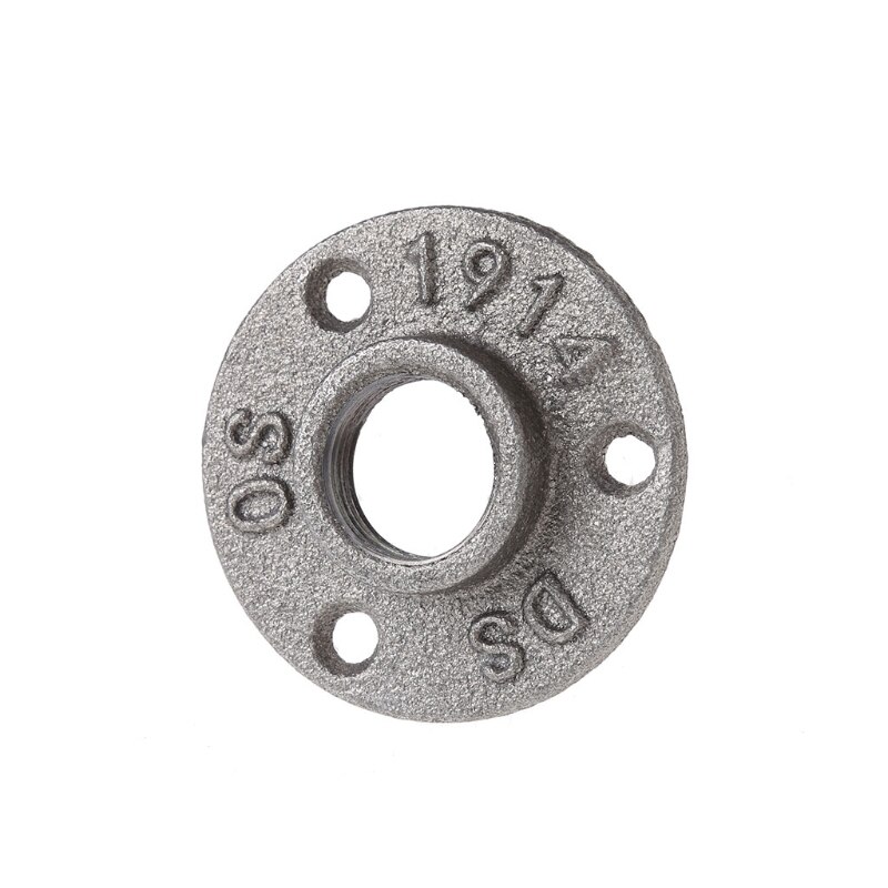 1/2" Malleable Thread Floor Flange Iron Pipe Fittings Wall Mount Industrial