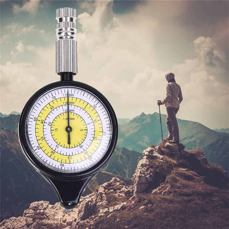 Kort afstandsmåler kilometertæller multifunktionelt kompas kurvimeter kortmåler gauge bærbar holdbar udendørs klatring vandretur