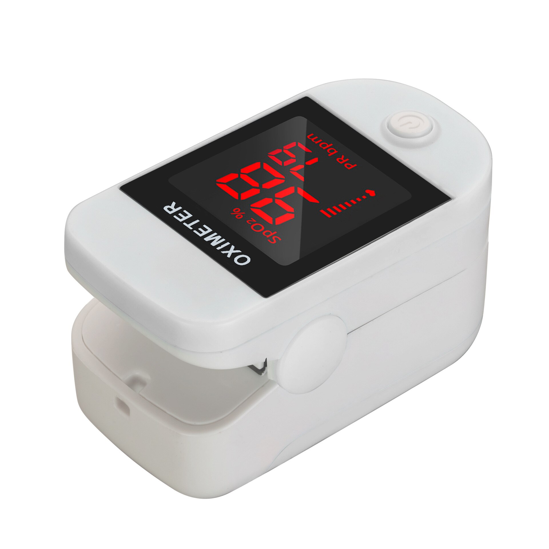 In Stock Portable Heart Rate Monitor Fingertip Pulse Oximeter Blood Oxygen Monitor Blood Pressure Oximetry Without Battery: White