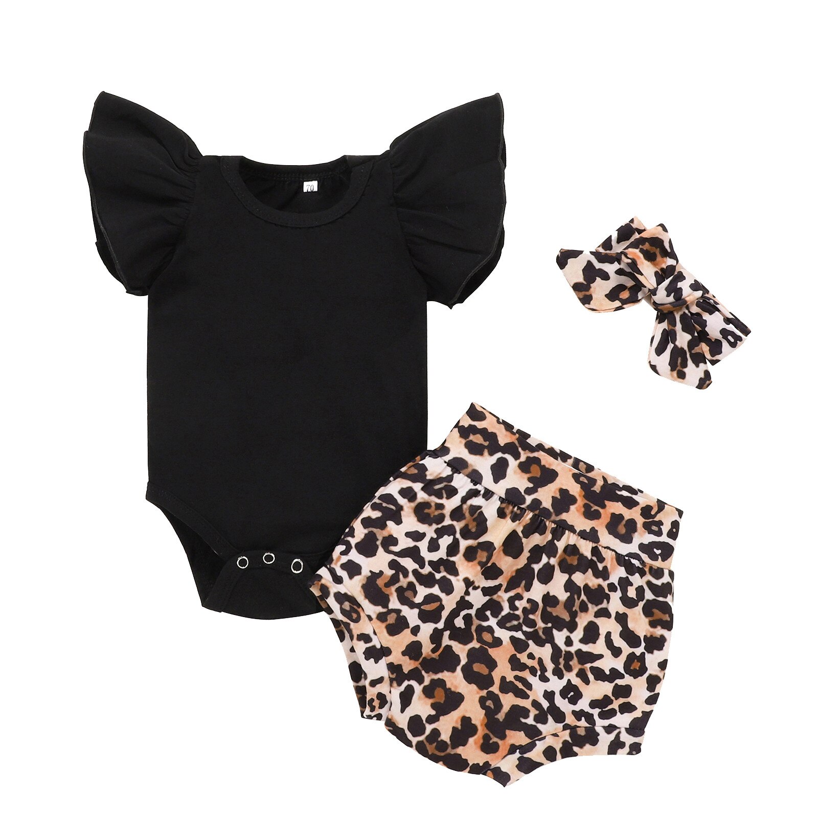 Baby Kids Kleding Sets Pasgeboren Baby Baby Meisje Romper Bodytsuit + Luipaard Print Shorts Set Outfits Детская Одежда Ropa Tieners: 0-6 Months