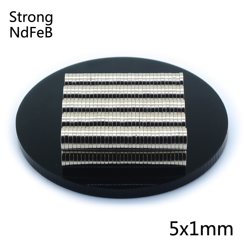 100Pcs 5x1mm Neodymium Magnet Permanent N35 Mini Small Round Fridge Magneet Super Strong Powerful Magnetic Magnets For Craft
